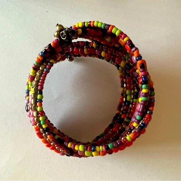 Hand Beaded Cuff Bracelet - Picture 2 of 4